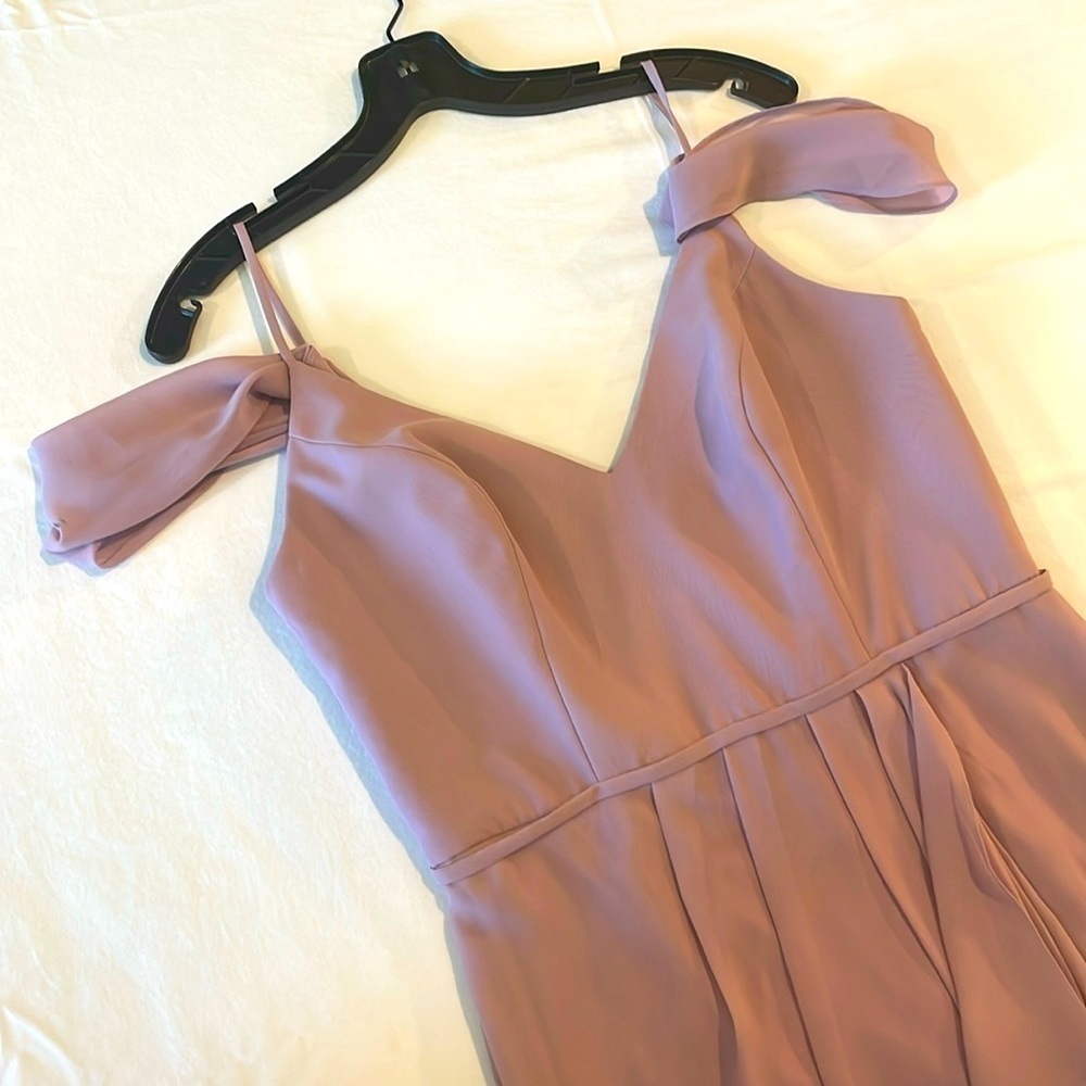 David’s Bridal Cold Shoulder Chiffon Dress - Picture 4 of 17